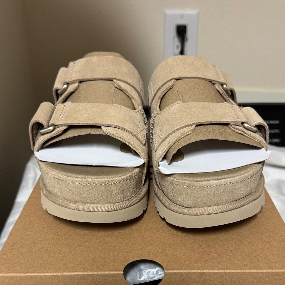 UGG Women's Tan Suede Double Strap Sandals